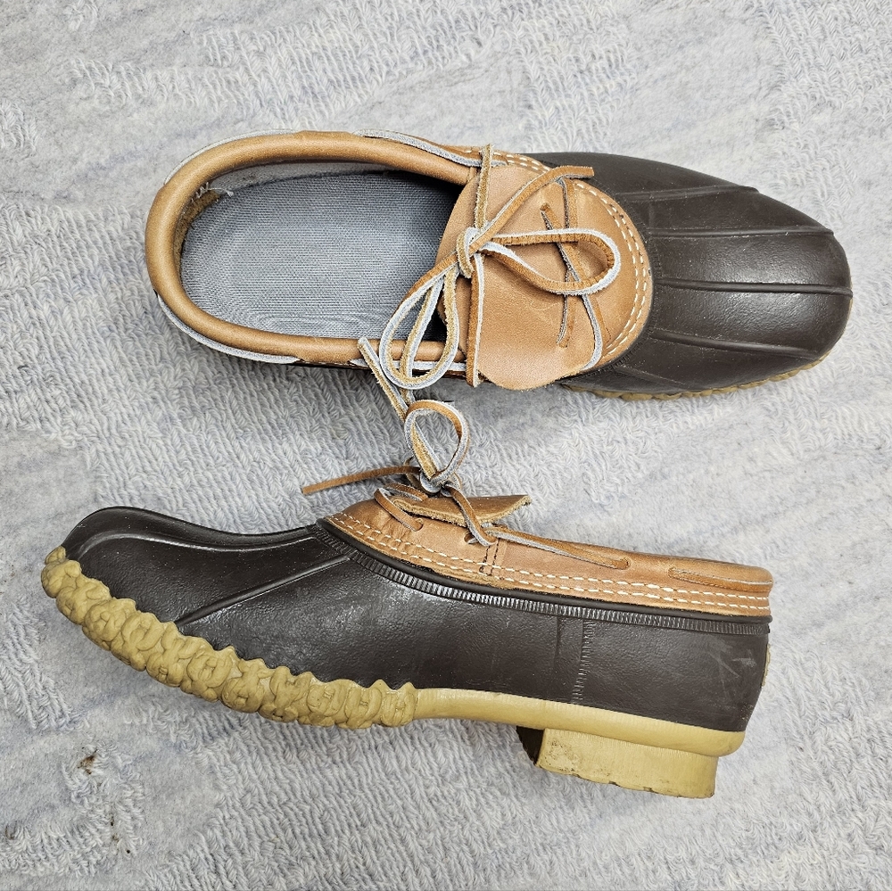 L.L.Bean Leather Rubber Mocs - Picture 2 of 15